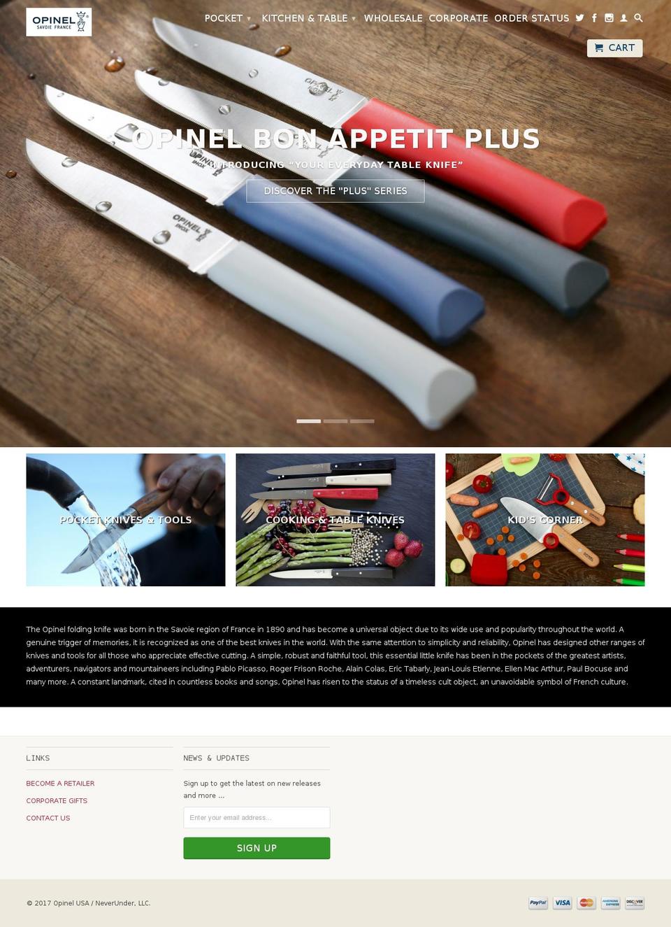 opinel-usa.com shopify website screenshot