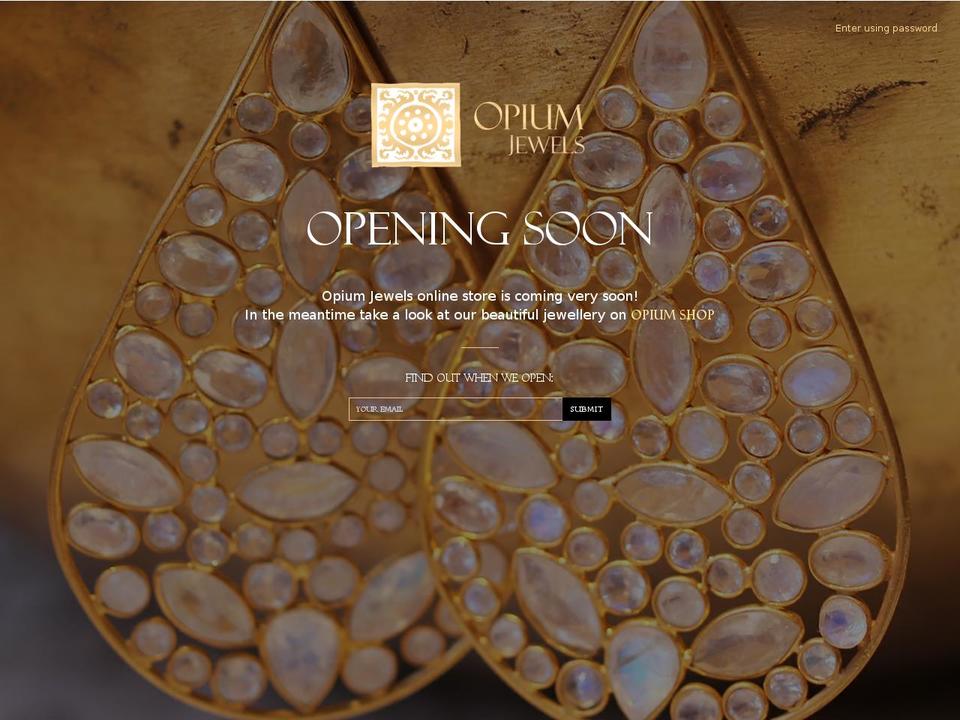 opiumjewels.com shopify website screenshot
