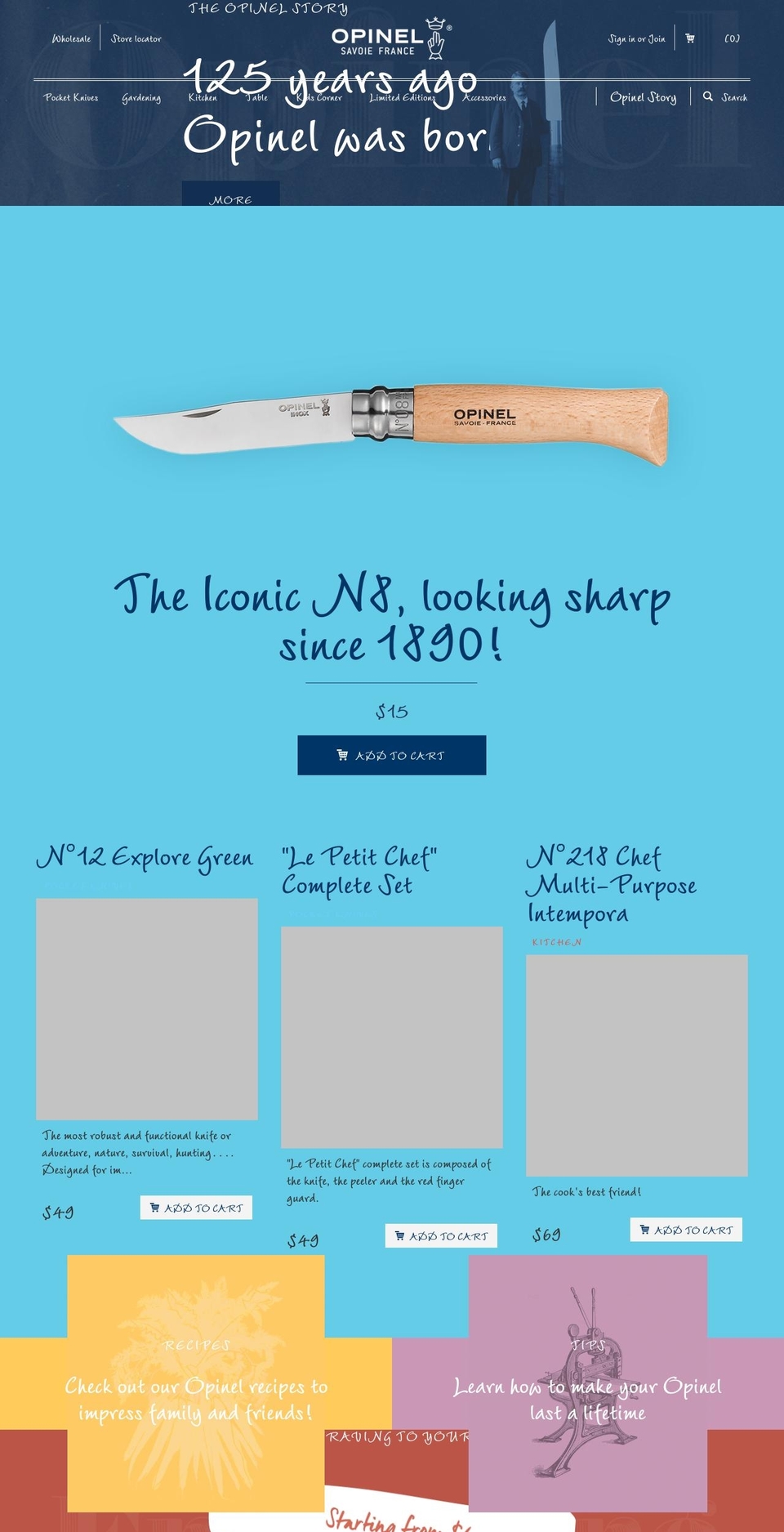 OPINEL USA November 2014 (published Nov.14  2014) Shopify theme site example opknife.com
