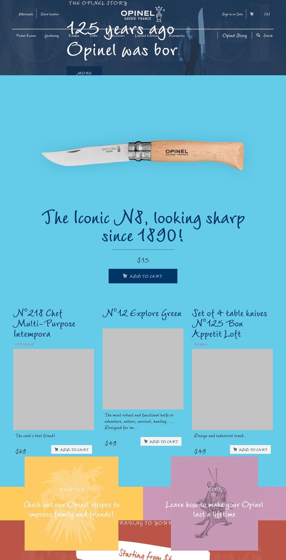 OPINEL USA November 2014 (published Nov.14  2014) Shopify theme site example opknives.com