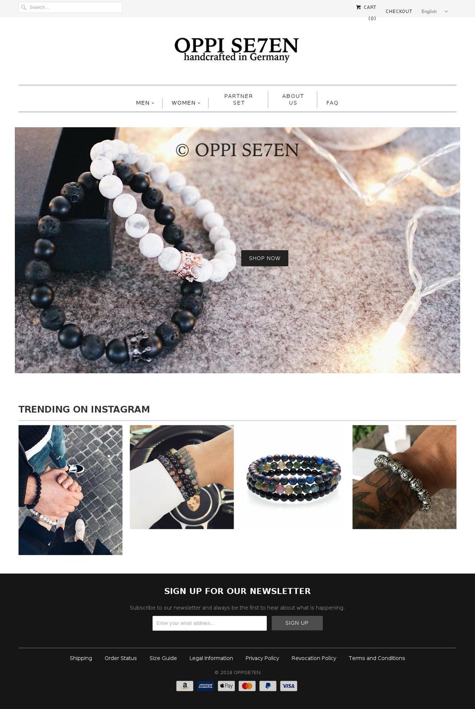 oppiseven.com shopify website screenshot
