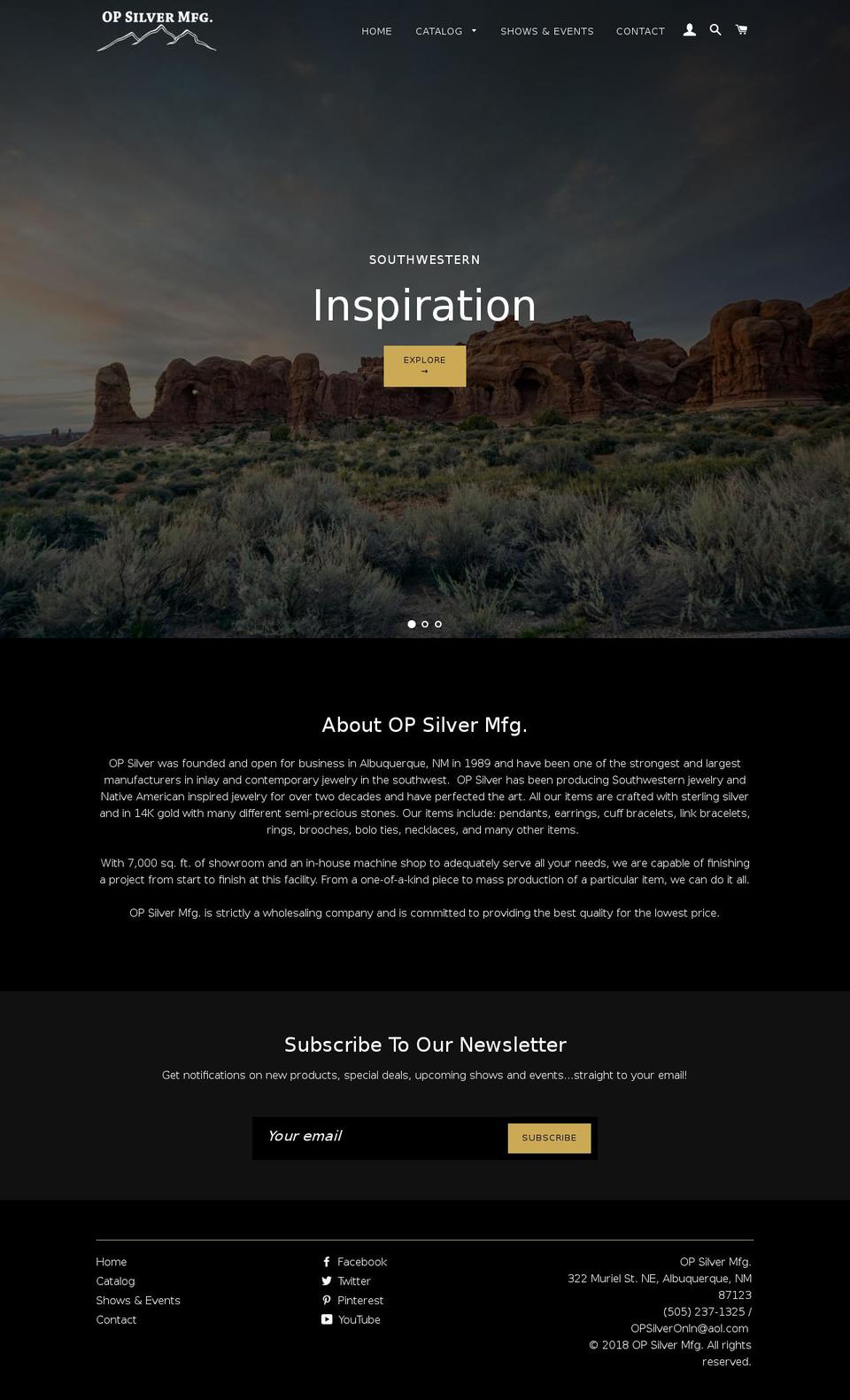 opsilver.com — Shopify storefront screenshot