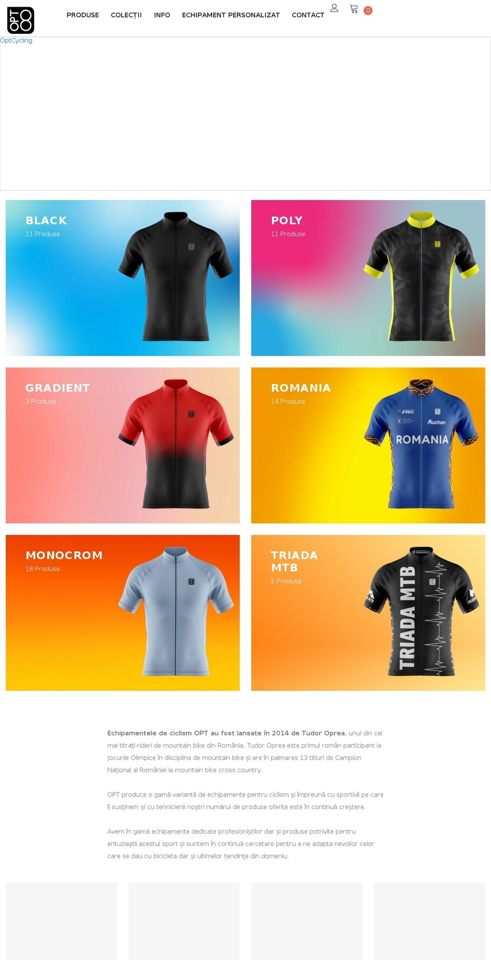 optcycling.ro shopify website screenshot