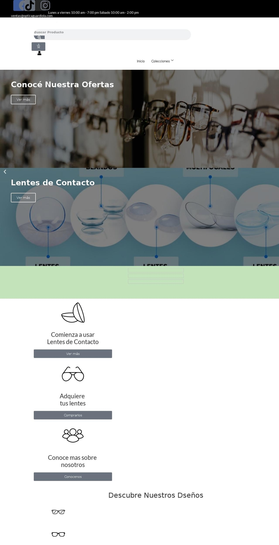 Optica Shopify theme site example opticaguardiola.com