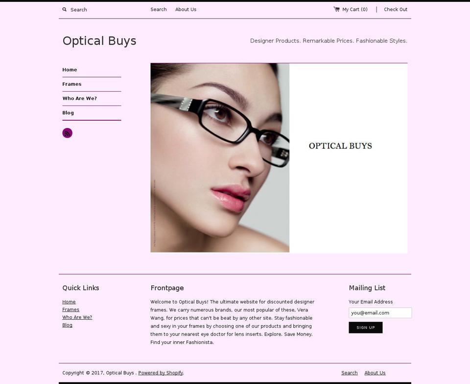 optical-buys.com shopify website screenshot