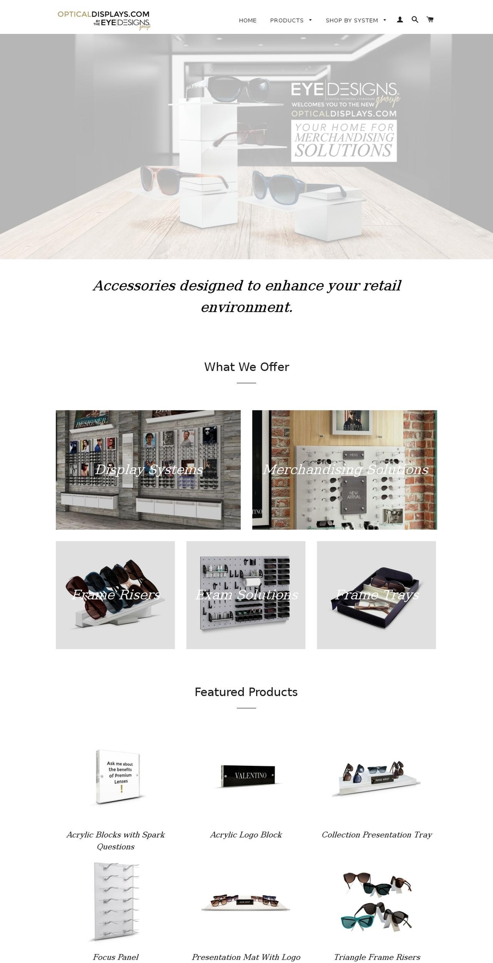 opticaldisplays.com shopify website screenshot