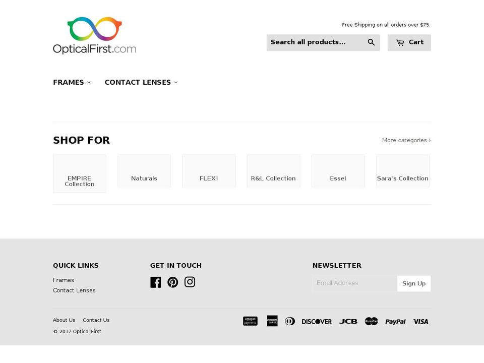 opticalfirst.com shopify website screenshot