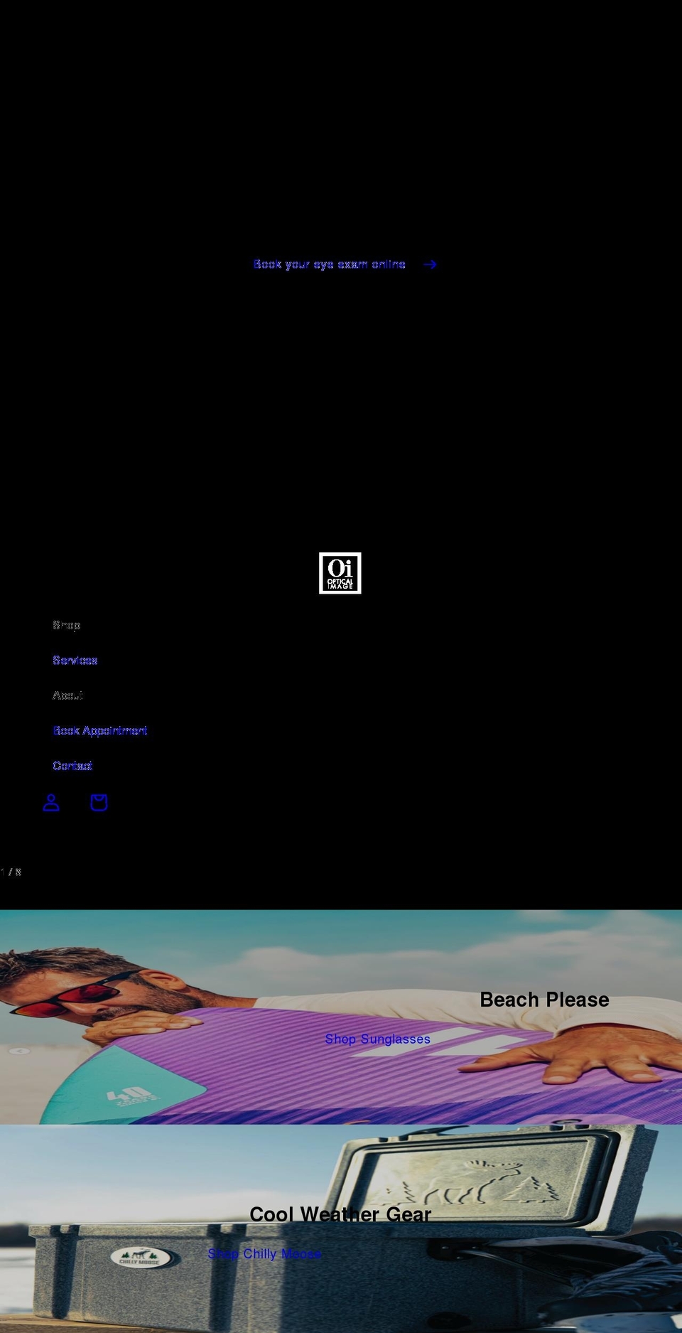 opticalimage.ca shopify website screenshot