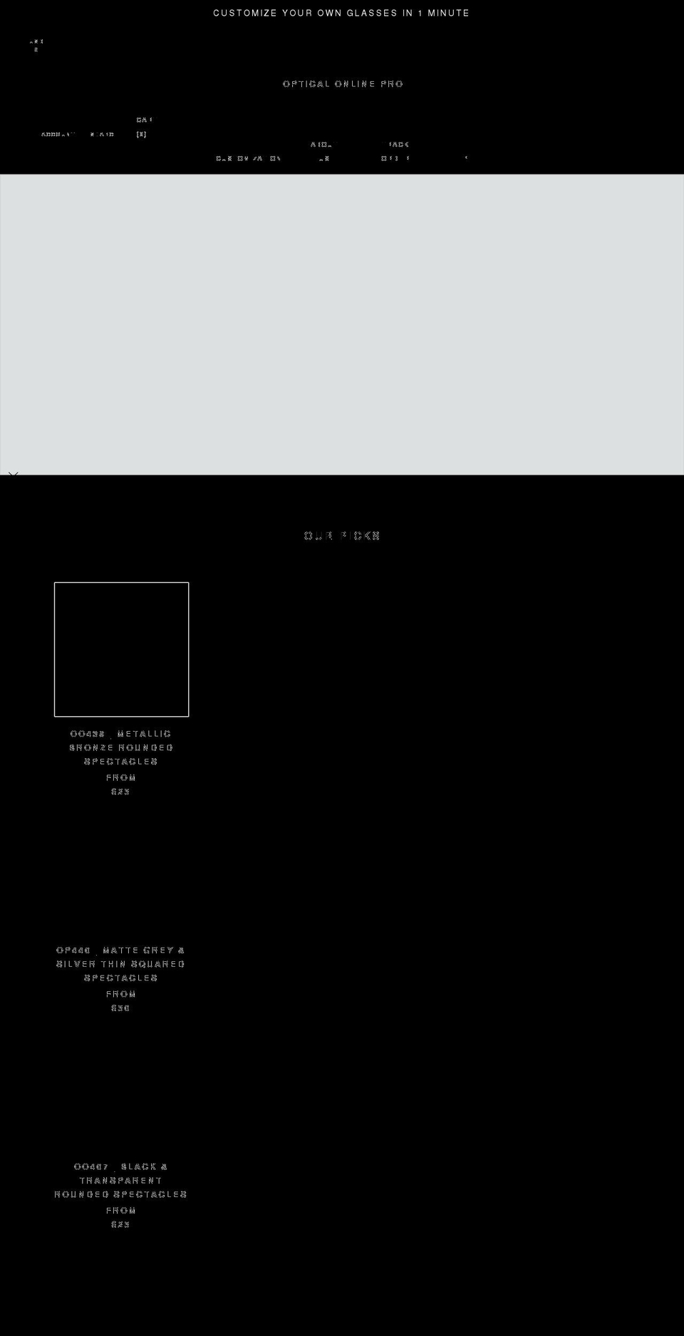 opticalonlinepro.com shopify website screenshot