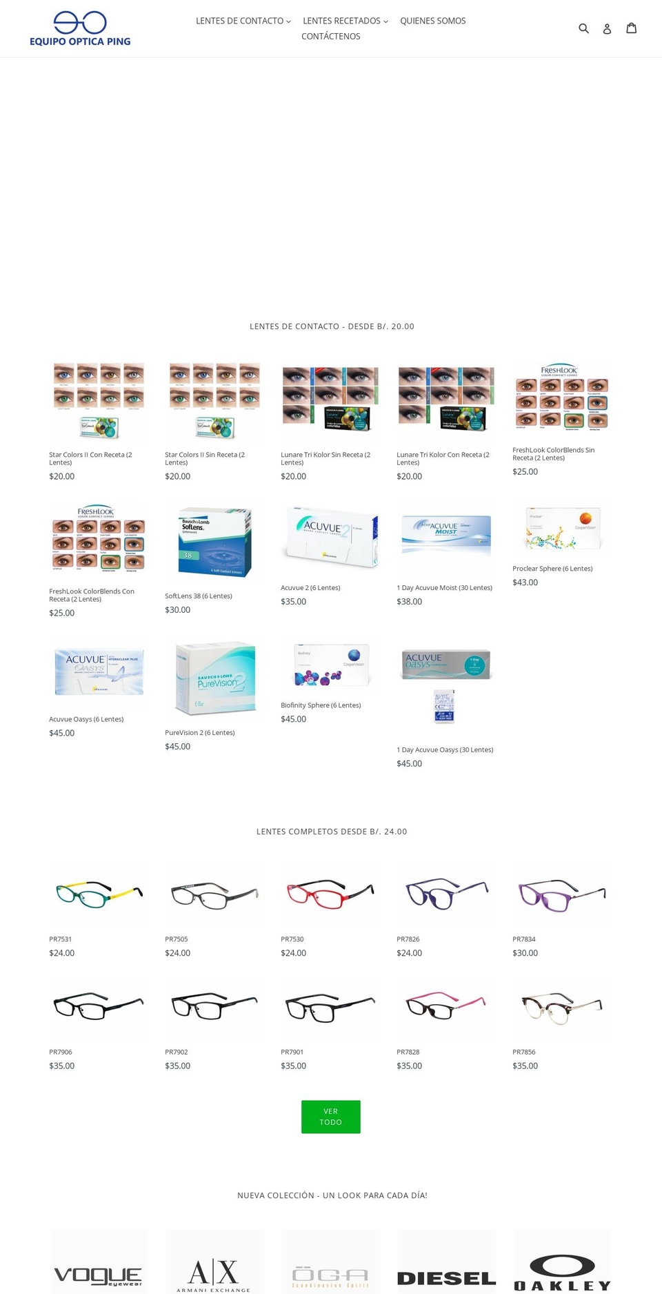 opticalping.com shopify website screenshot
