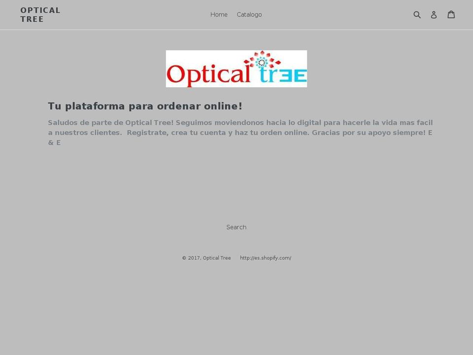 opticaltree.net shopify website screenshot