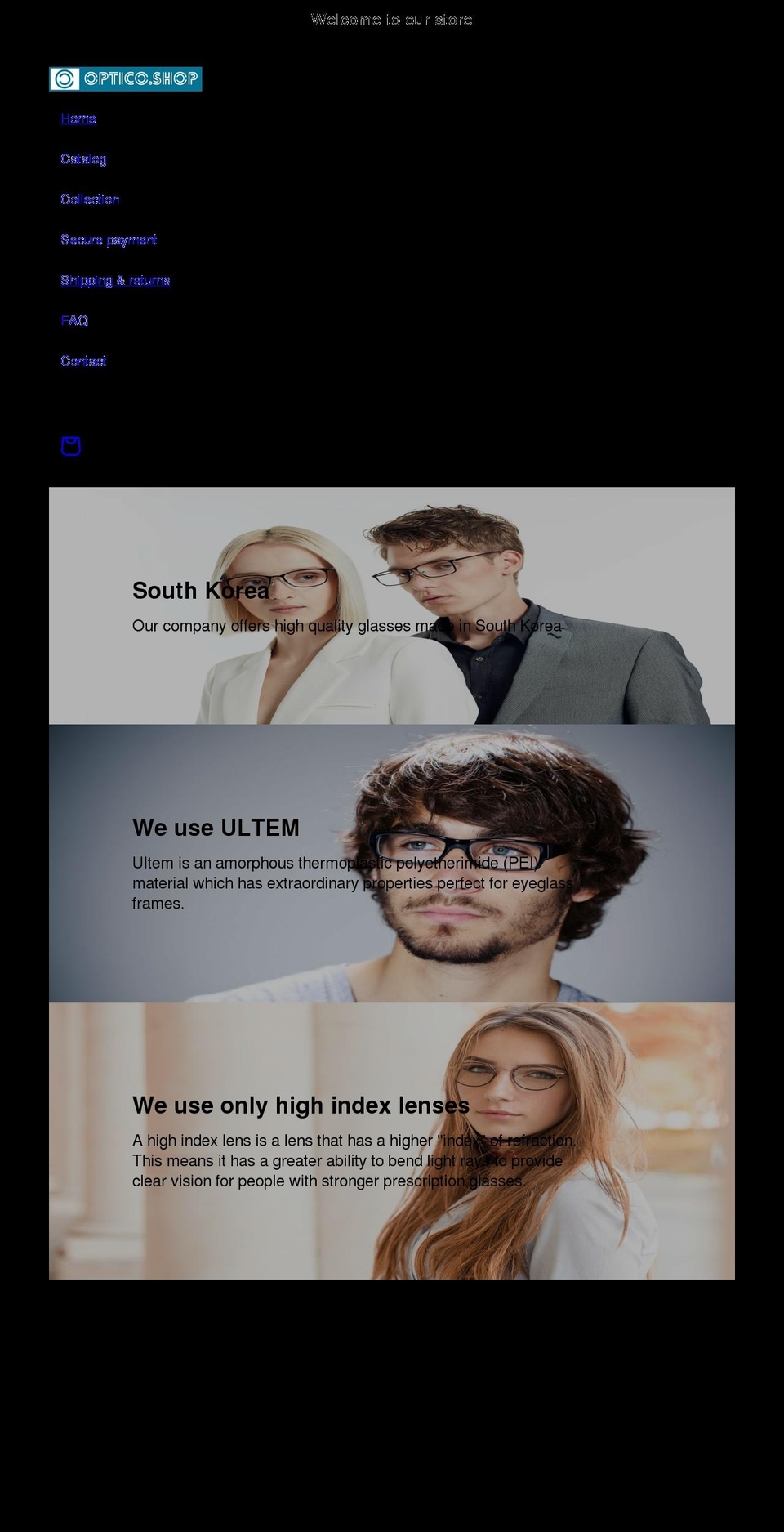 optico.shop shopify website screenshot