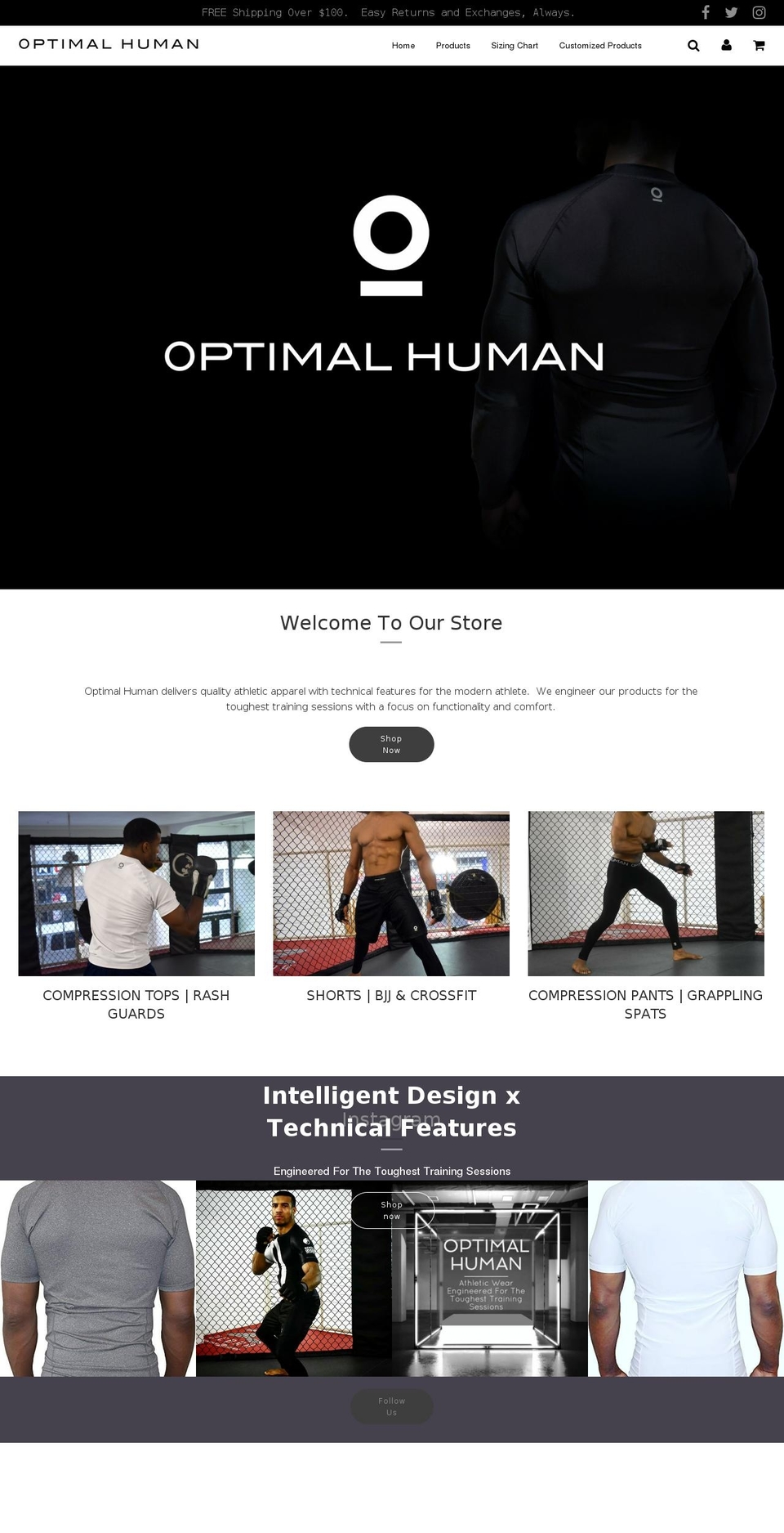 optimal-human.com shopify website screenshot