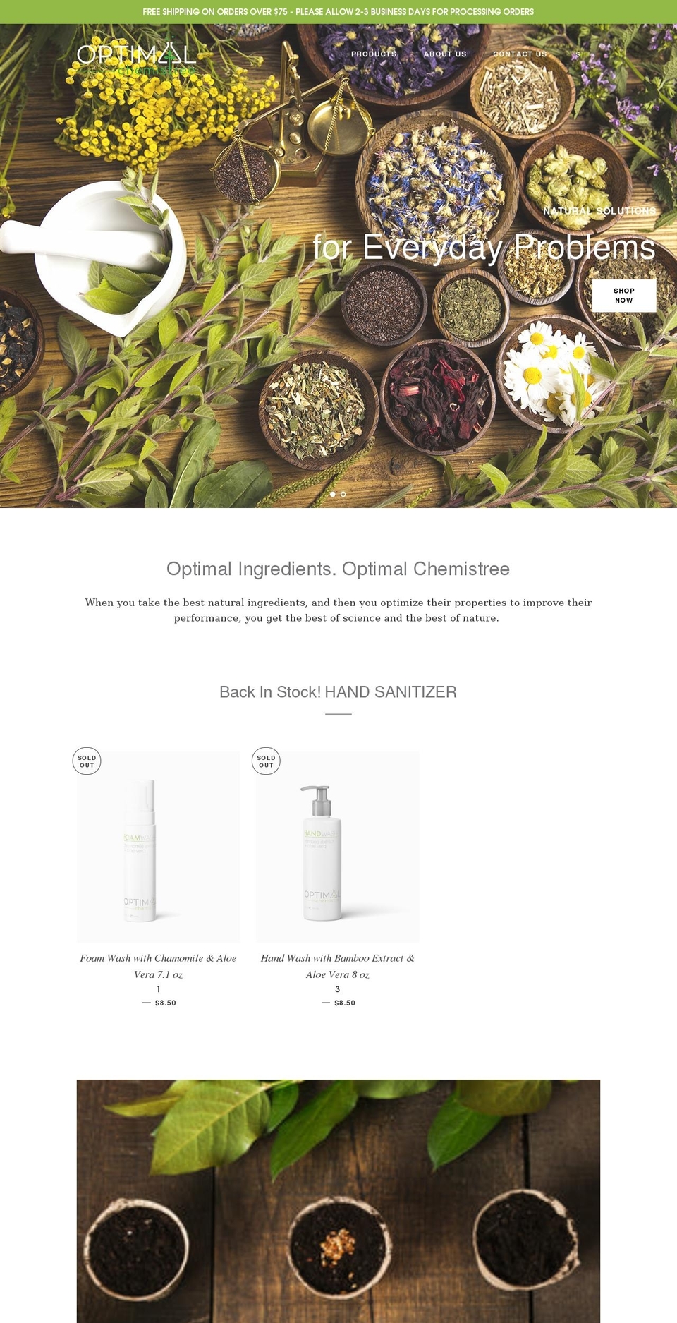 optimalchemistree.com shopify website screenshot