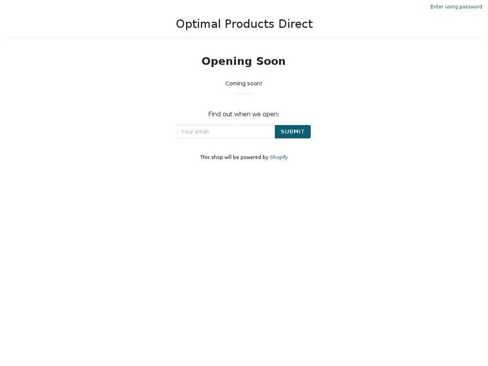 optimalproductsdirect.com shopify website screenshot