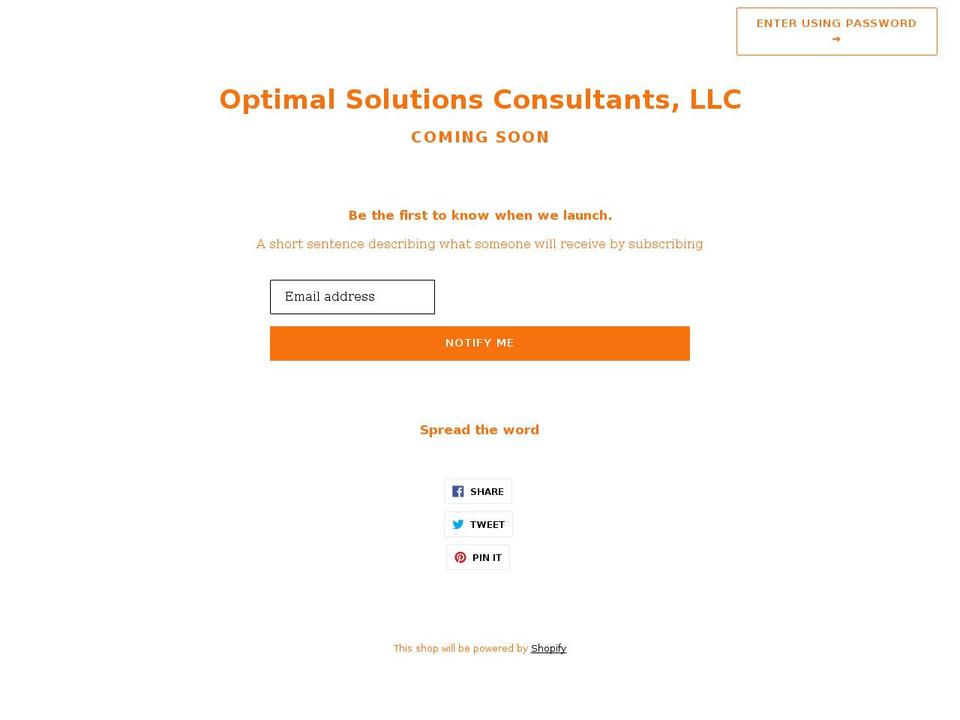 Optimal Shopify theme site example optimalsolutionsconsultants.com
