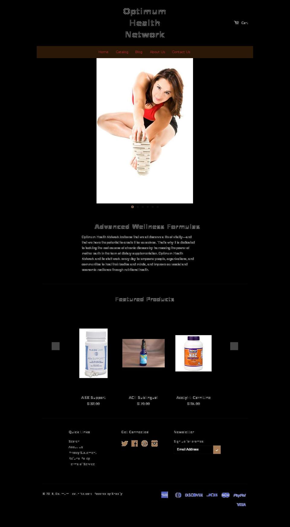 optimum-health-network.com — Shopify storefront screenshot