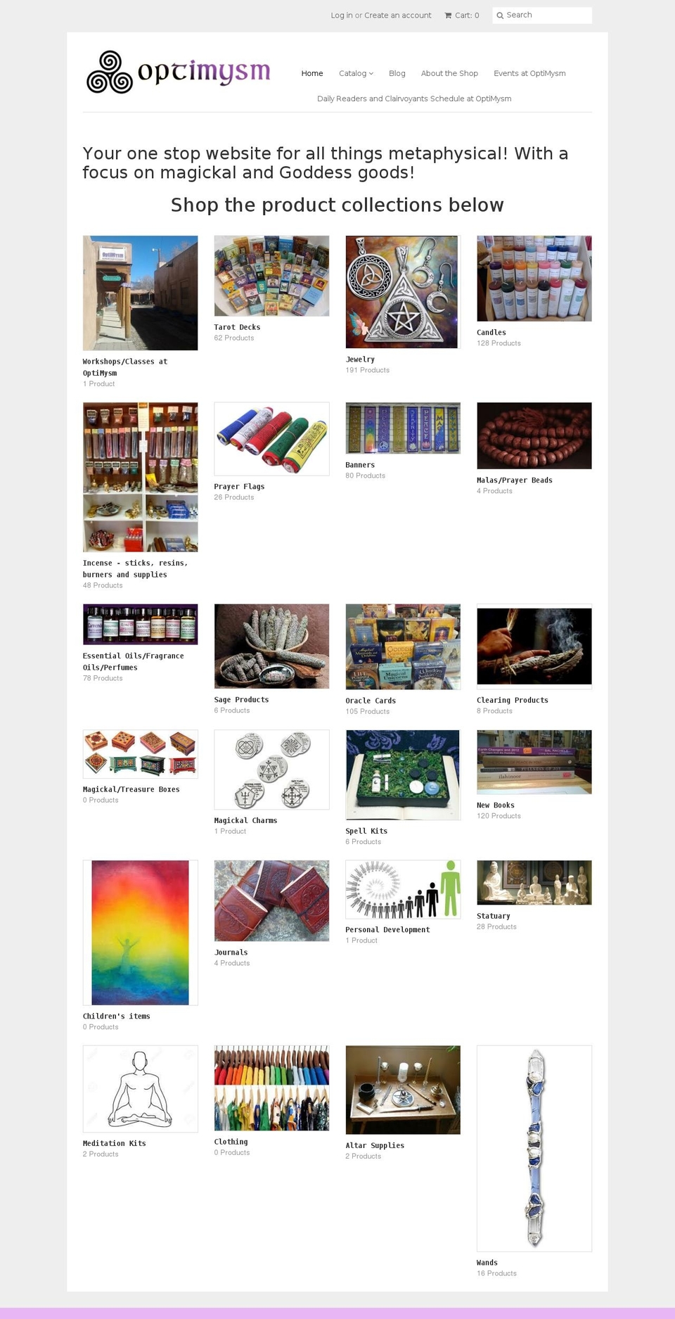 optimysm.com — Shopify storefront screenshot