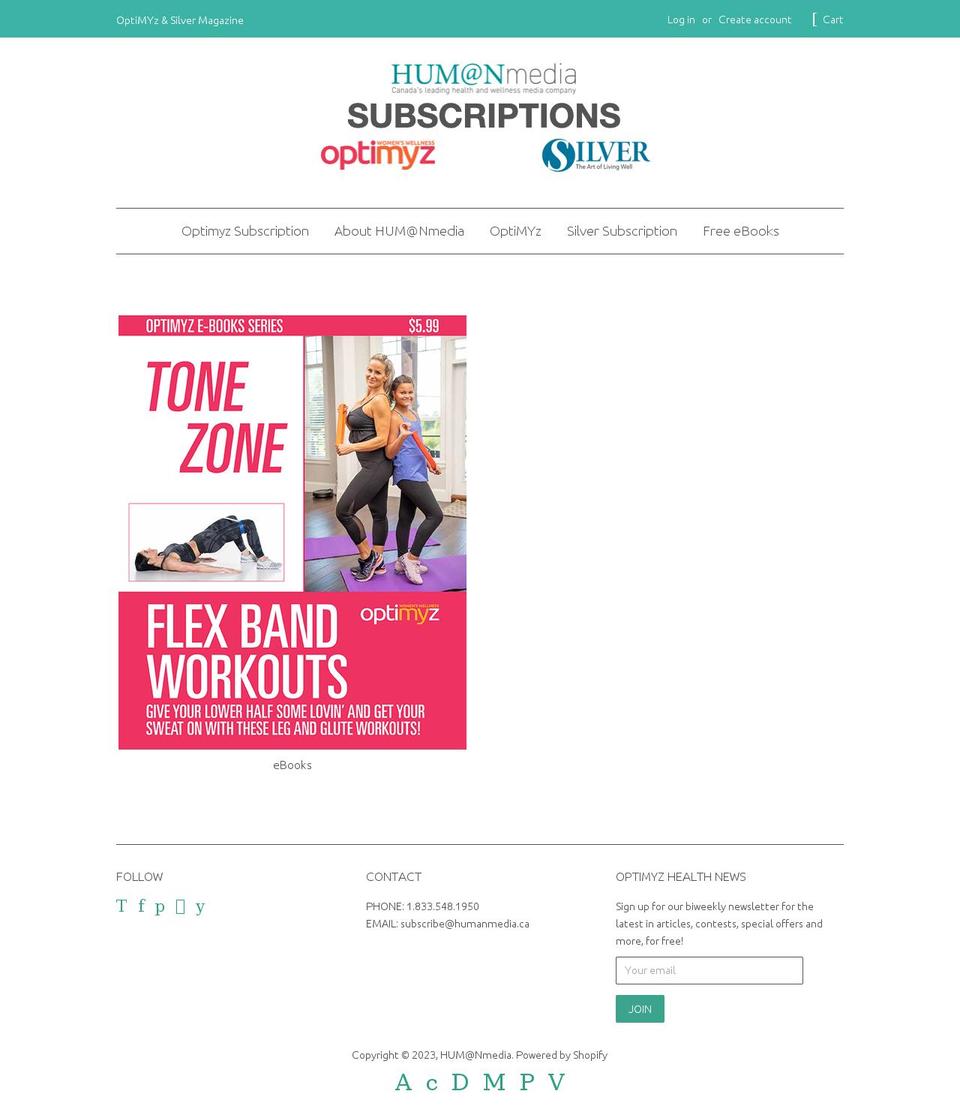 optimyz.myshopify.com shopify website screenshot