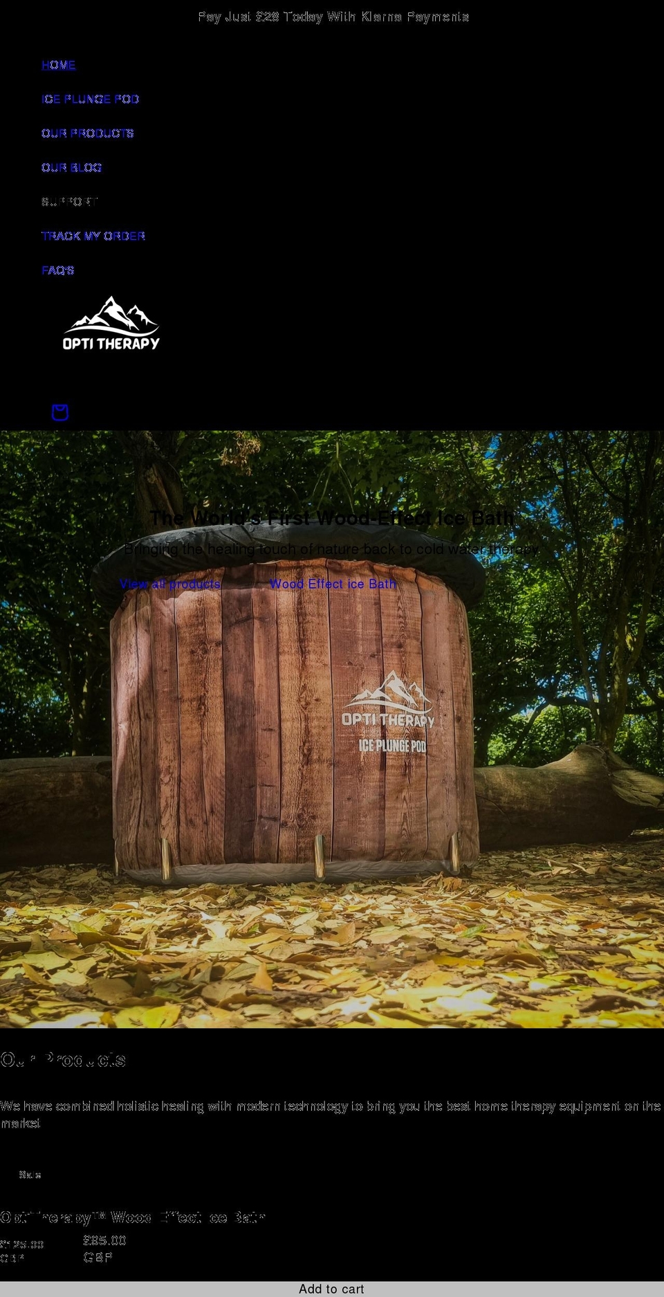 optitherapy.com shopify website screenshot