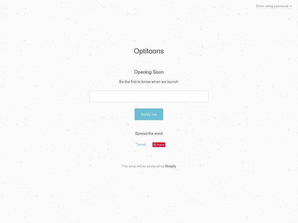optitoons.com — Shopify storefront screenshot