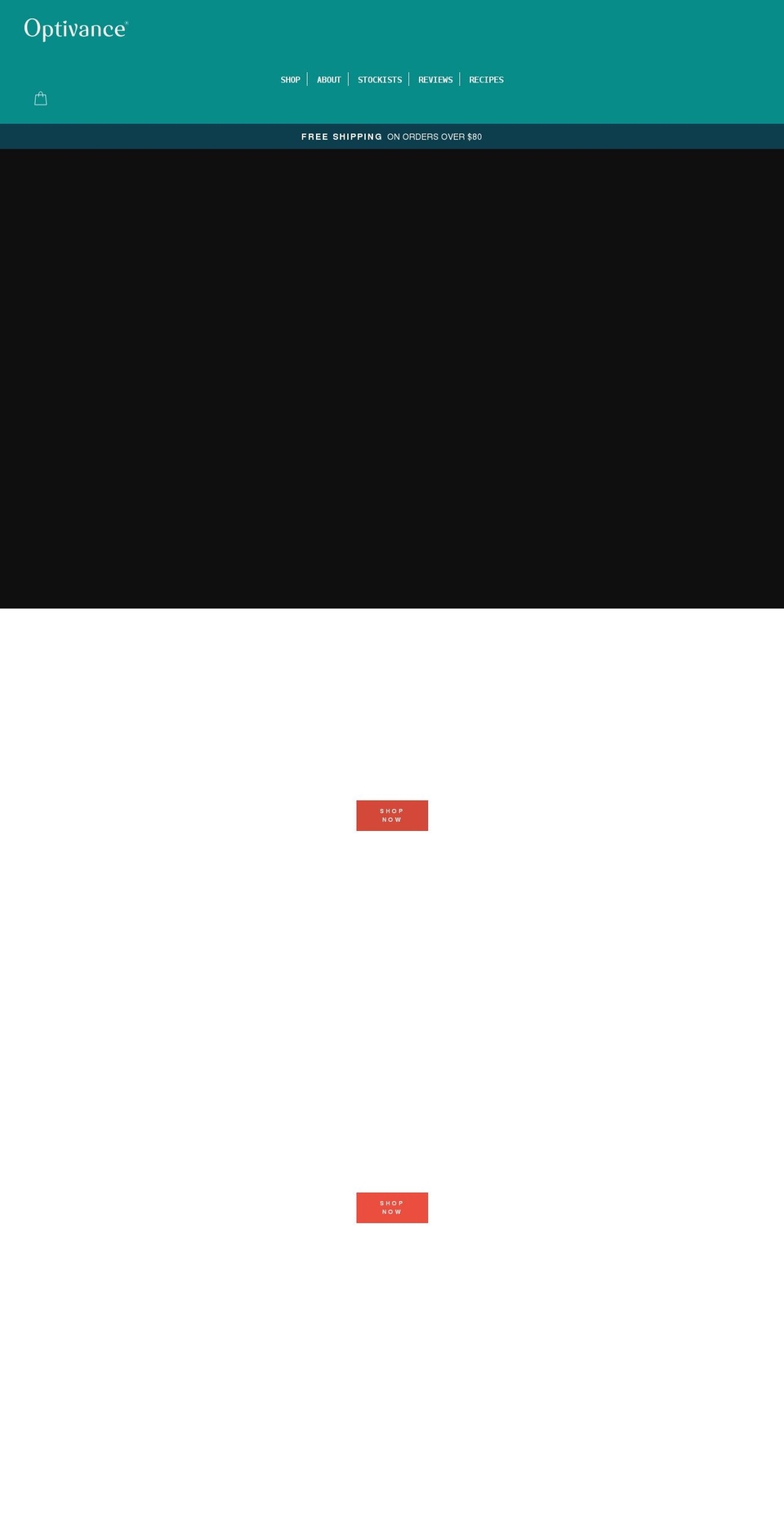 optivance.com.au shopify website screenshot
