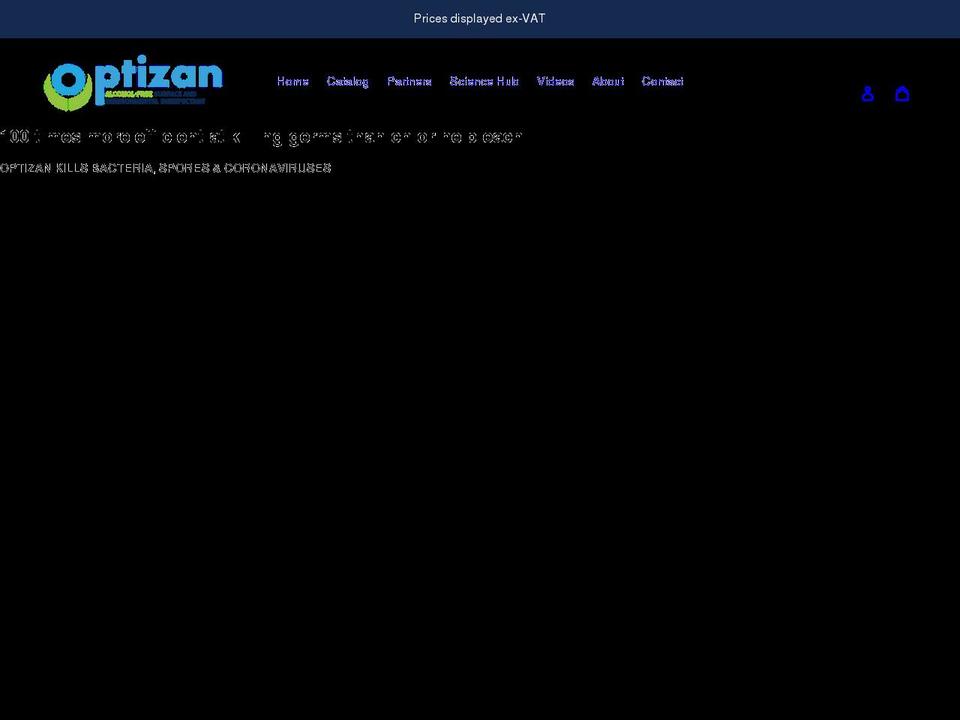 optizanstore.com shopify website screenshot