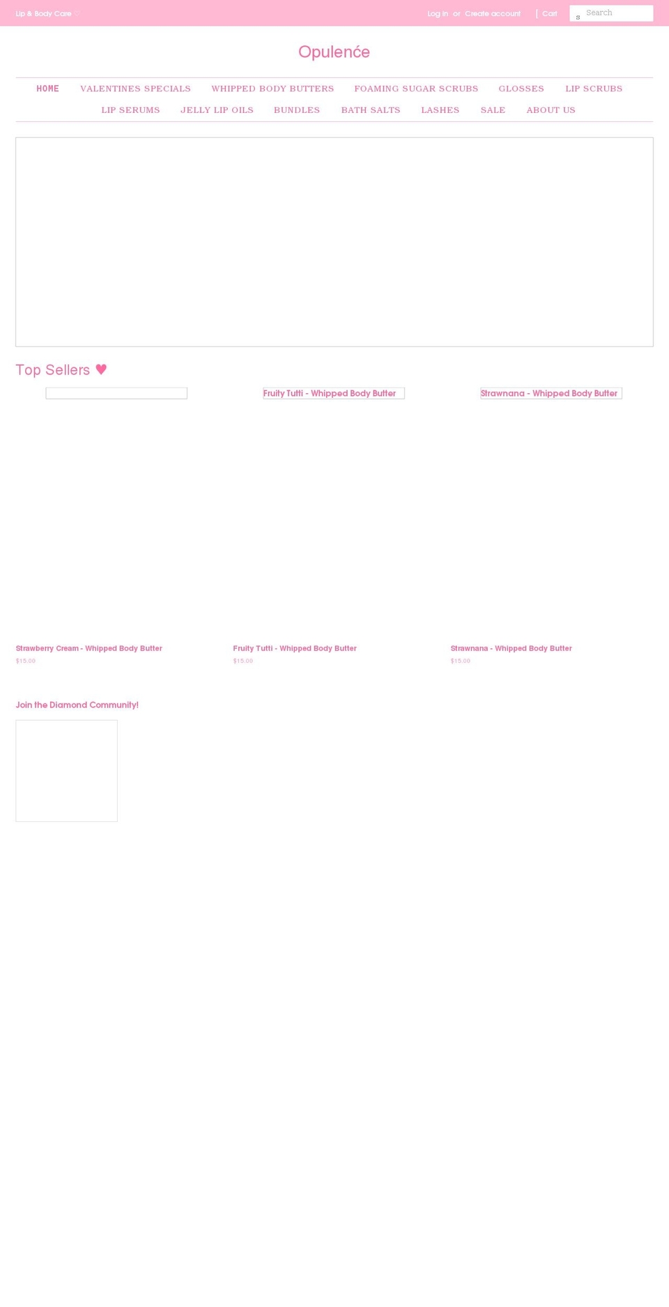 opulencean.com shopify website screenshot