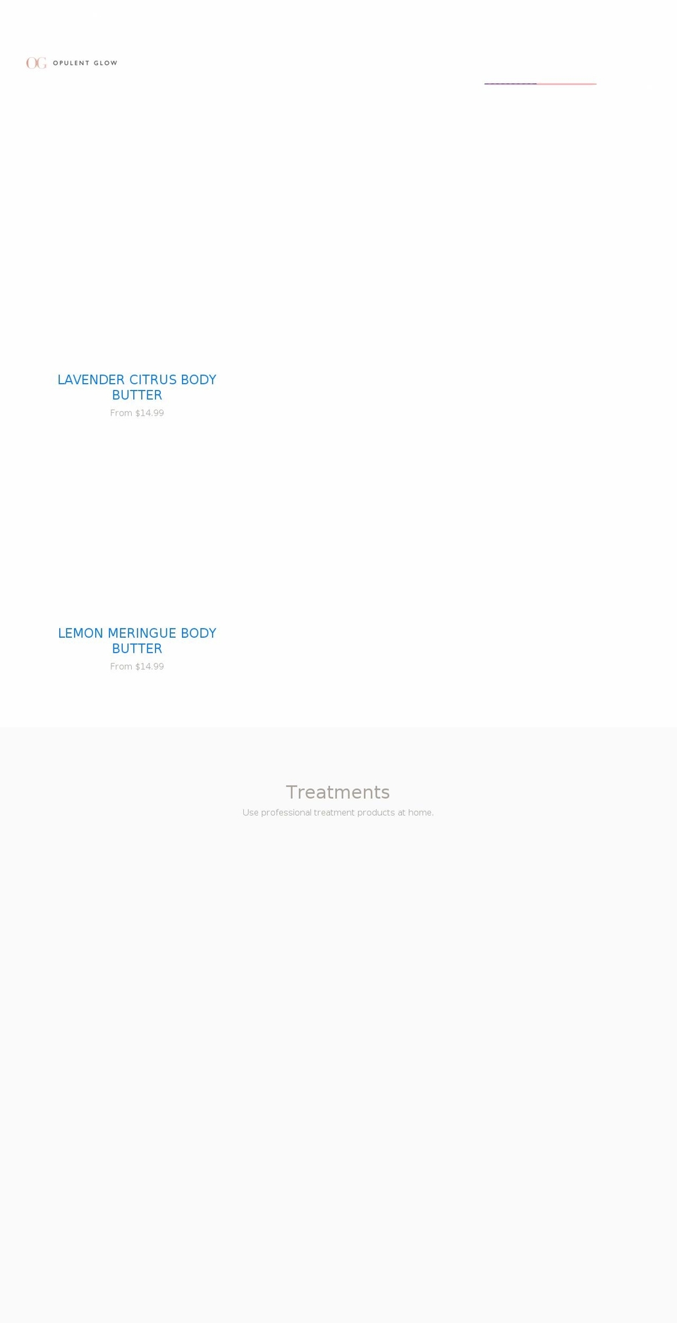 opulentglow.com shopify website screenshot