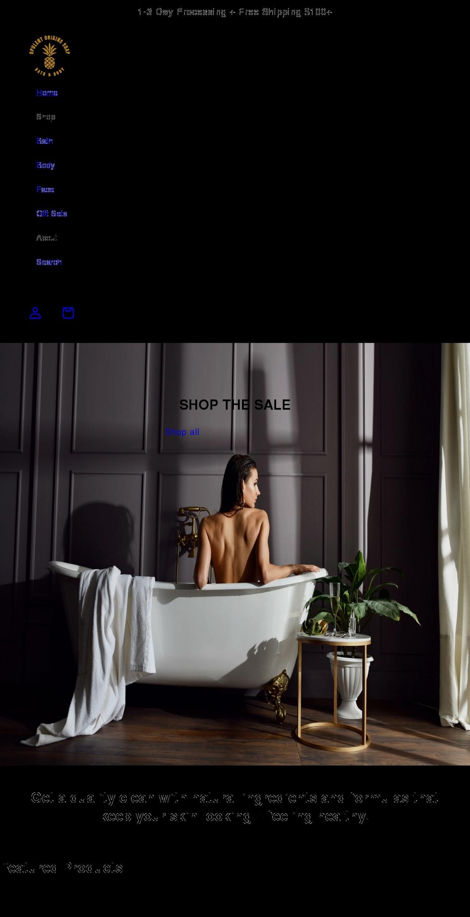 opulentorigins.com shopify website screenshot