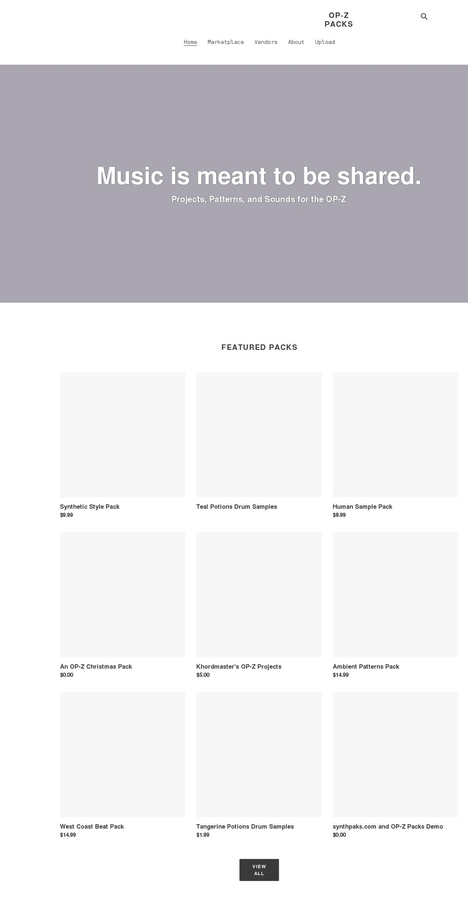 opzpacks.com shopify website screenshot