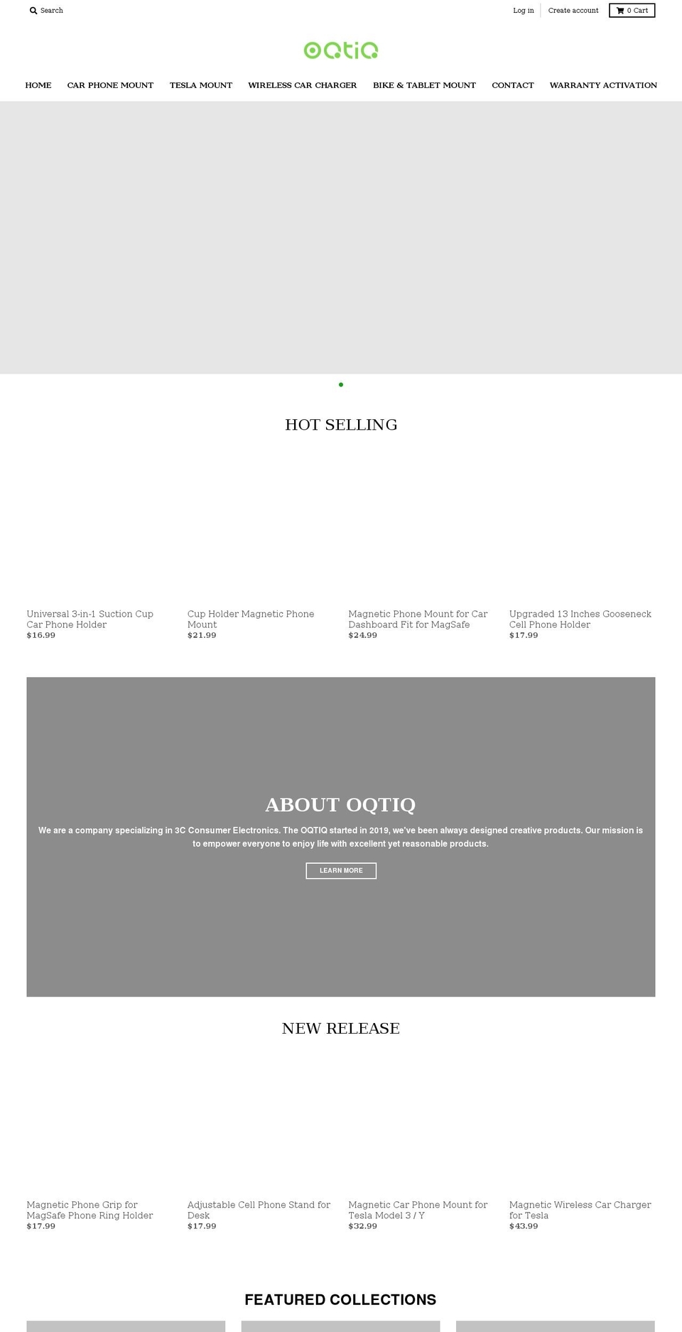 oqtiqtech.com shopify website screenshot