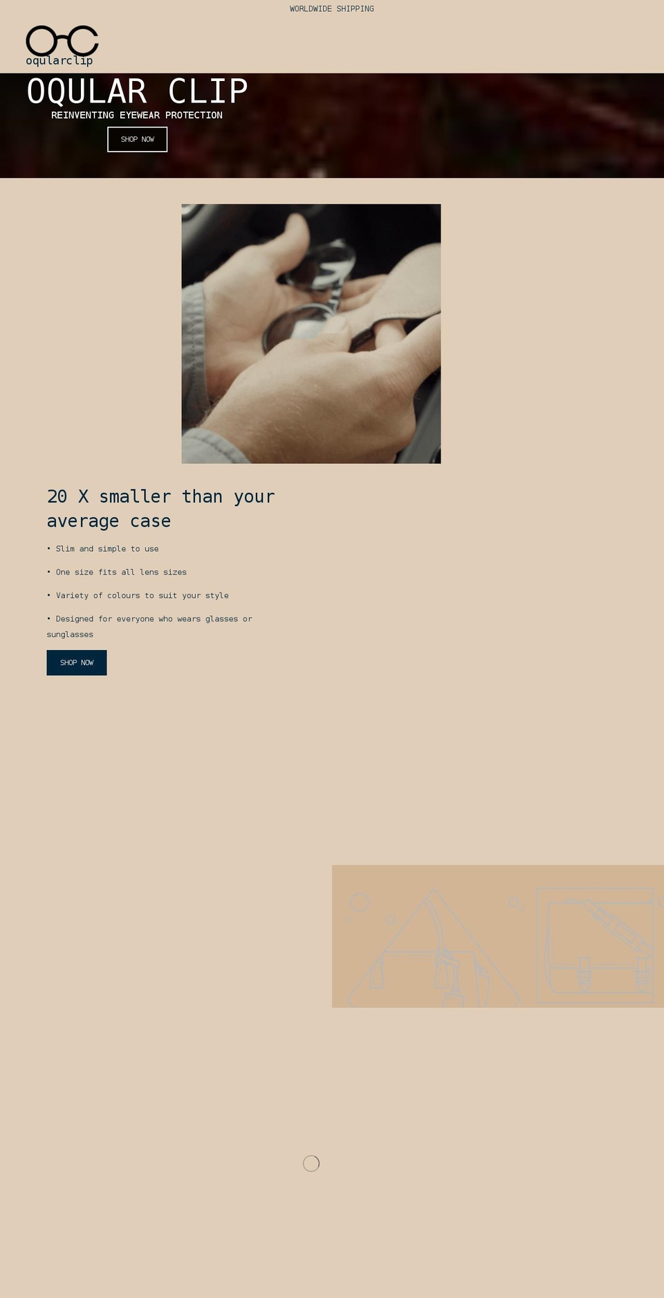 oqularclip.com shopify website screenshot