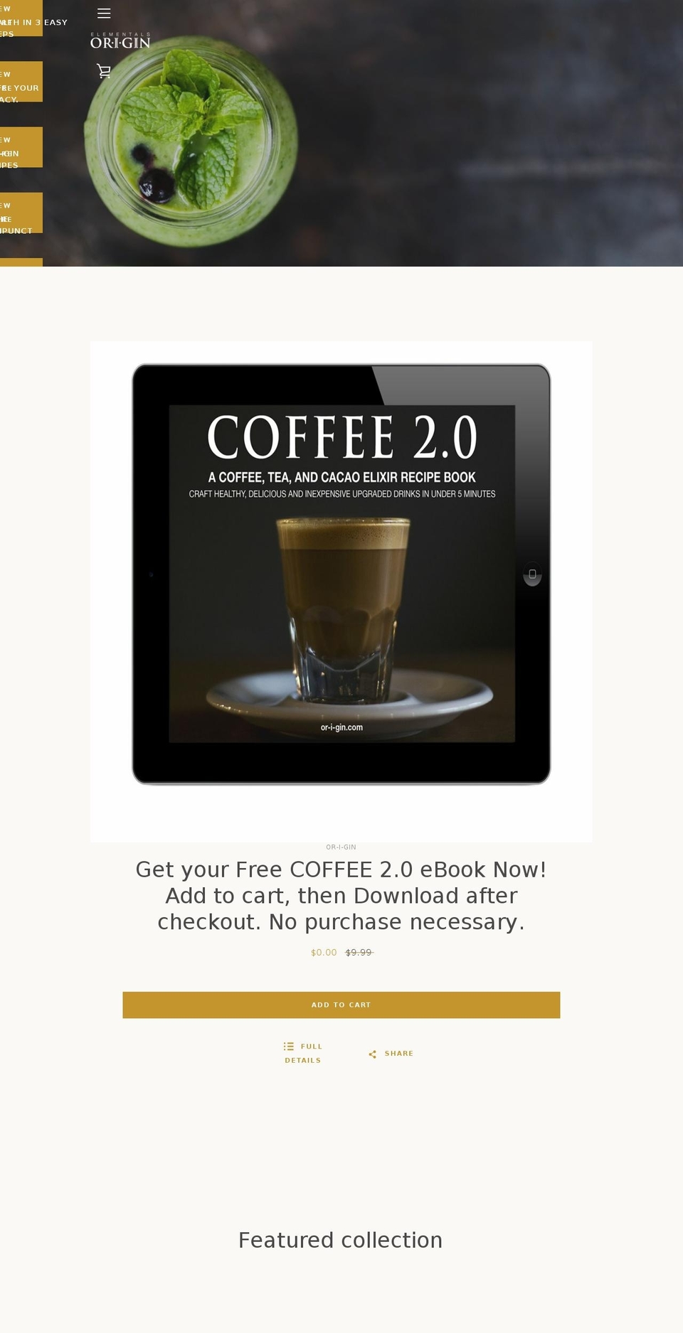 or-i-gin.com — Shopify storefront screenshot