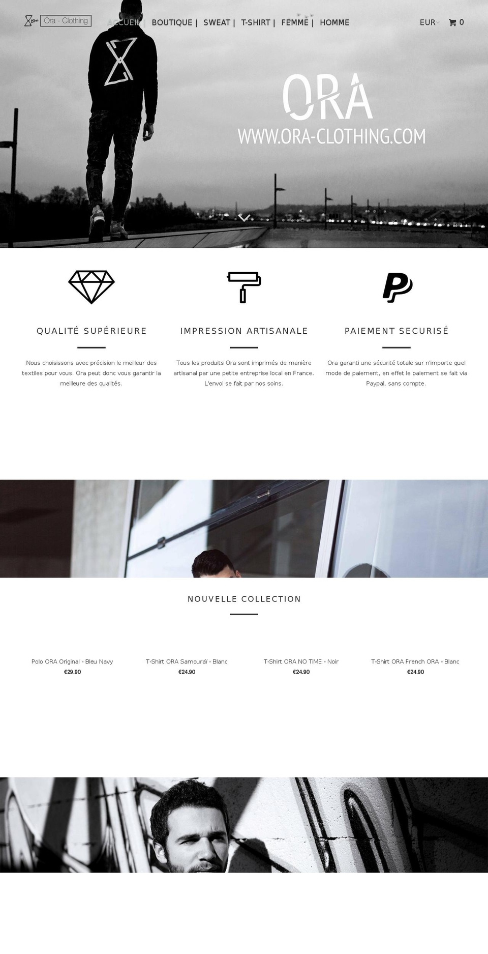 ora-clothing.com — Shopify storefront screenshot