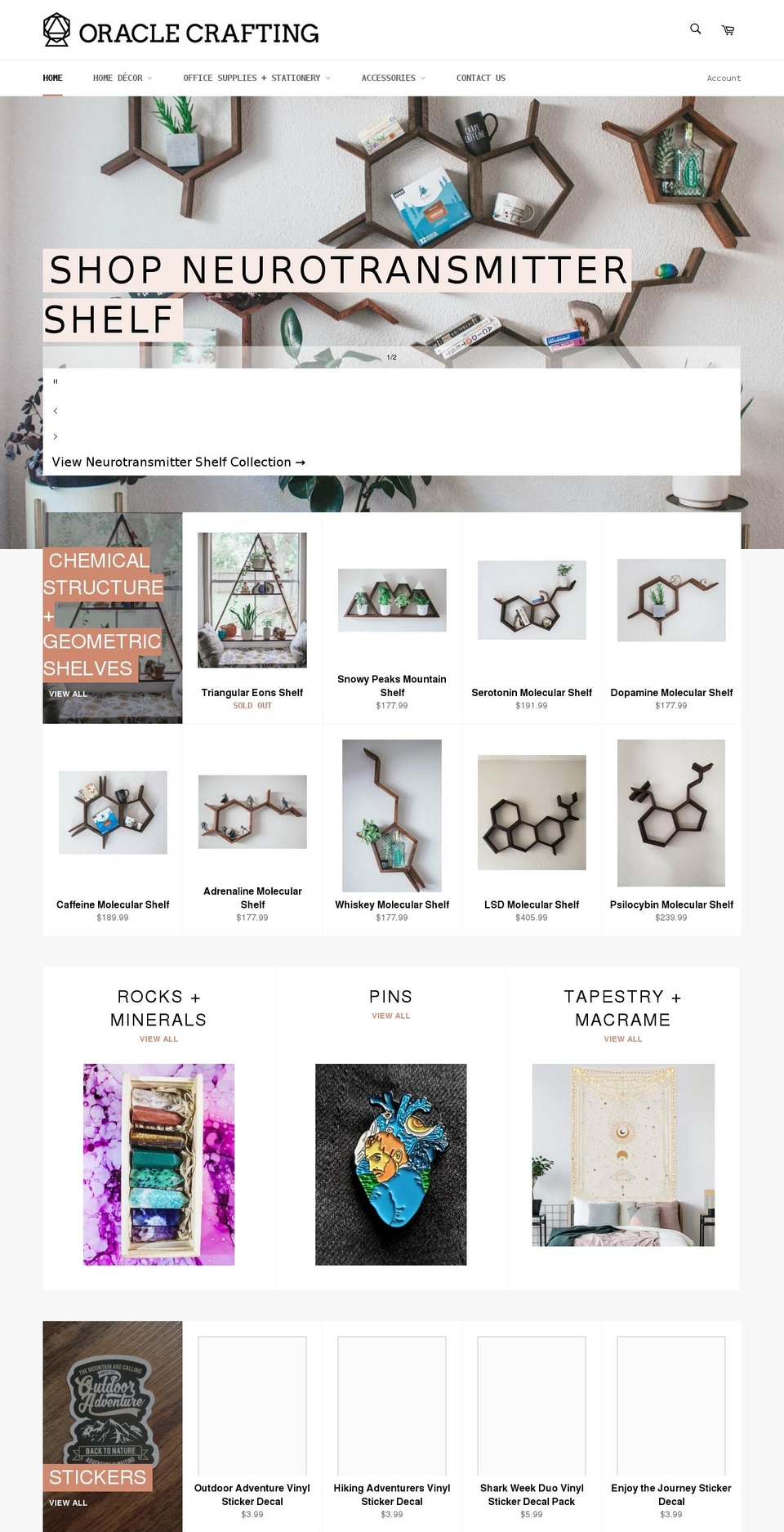 oraclecrafting.com shopify website screenshot