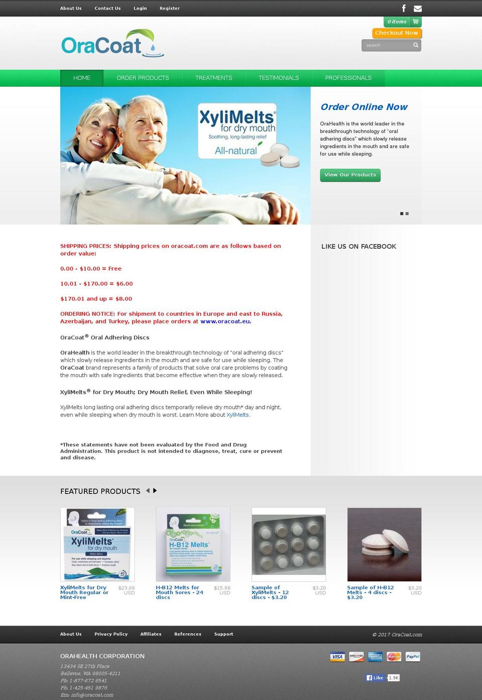 Copy of Stratus Shopify theme site example orahealth.com