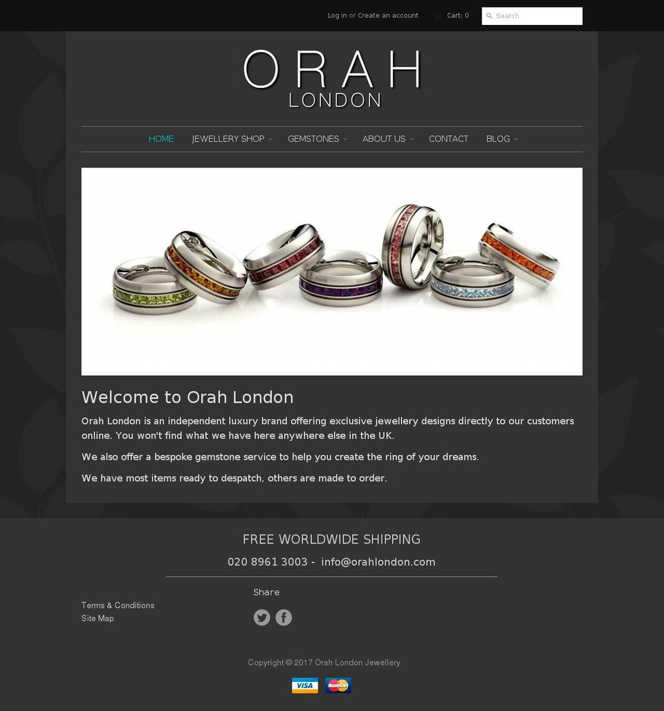 orahlondon.com shopify website screenshot