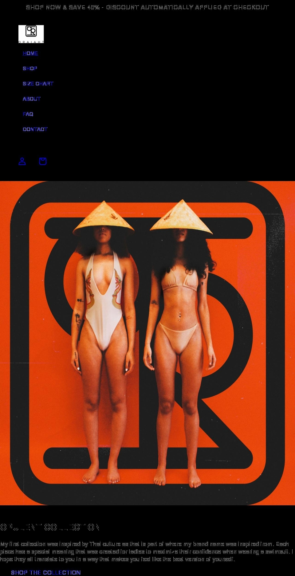 oraiaht.com shopify website screenshot