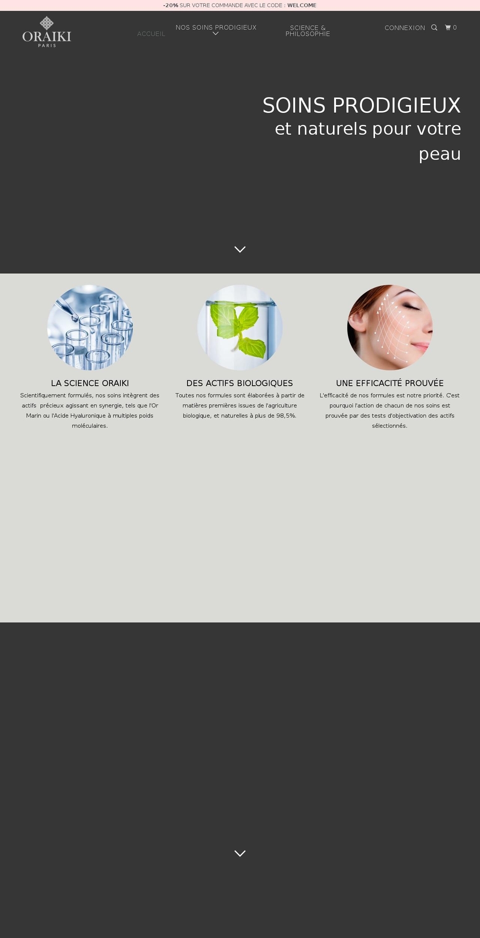 oraiki.com — Shopify storefront screenshot