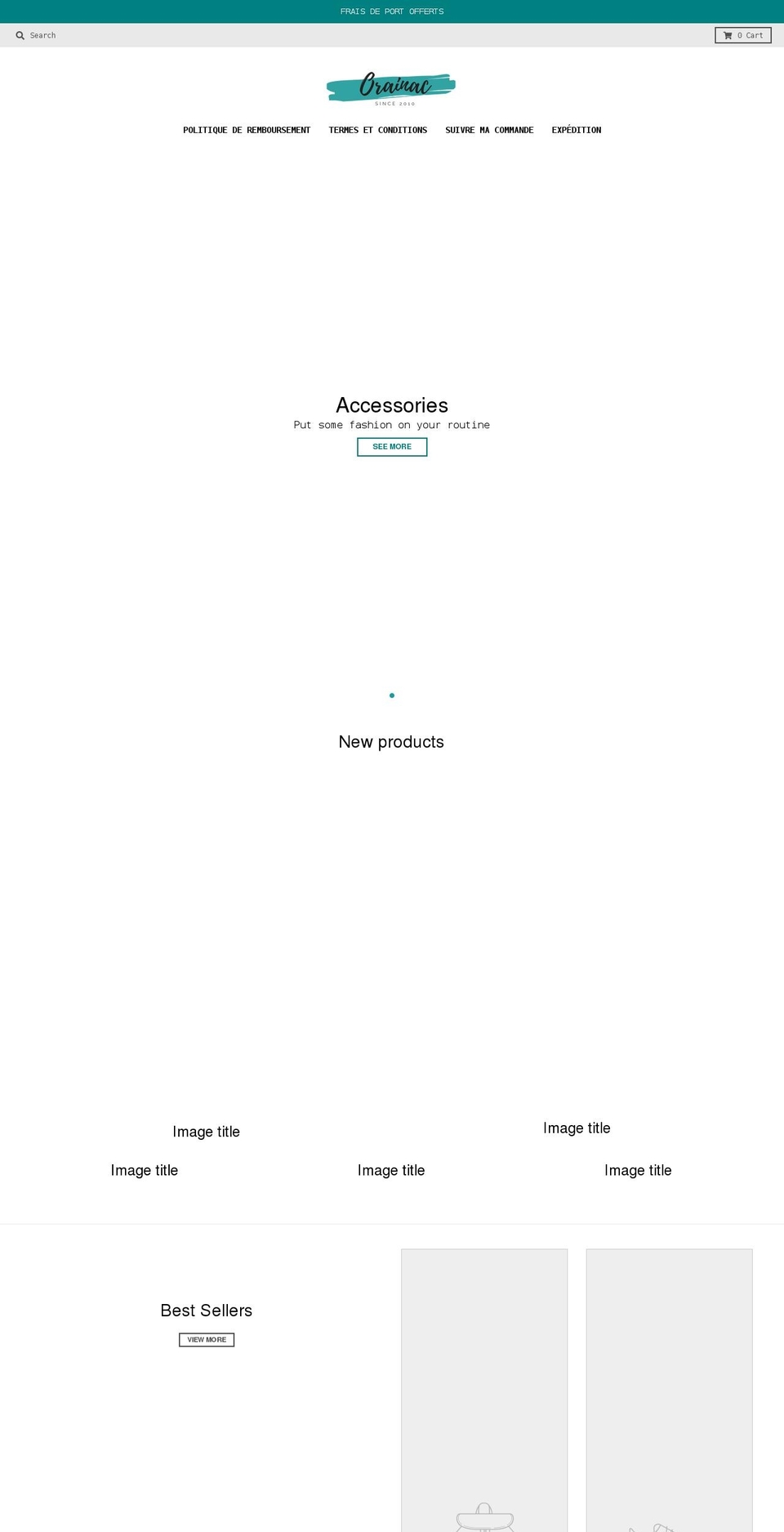 orainacofficial.com shopify website screenshot