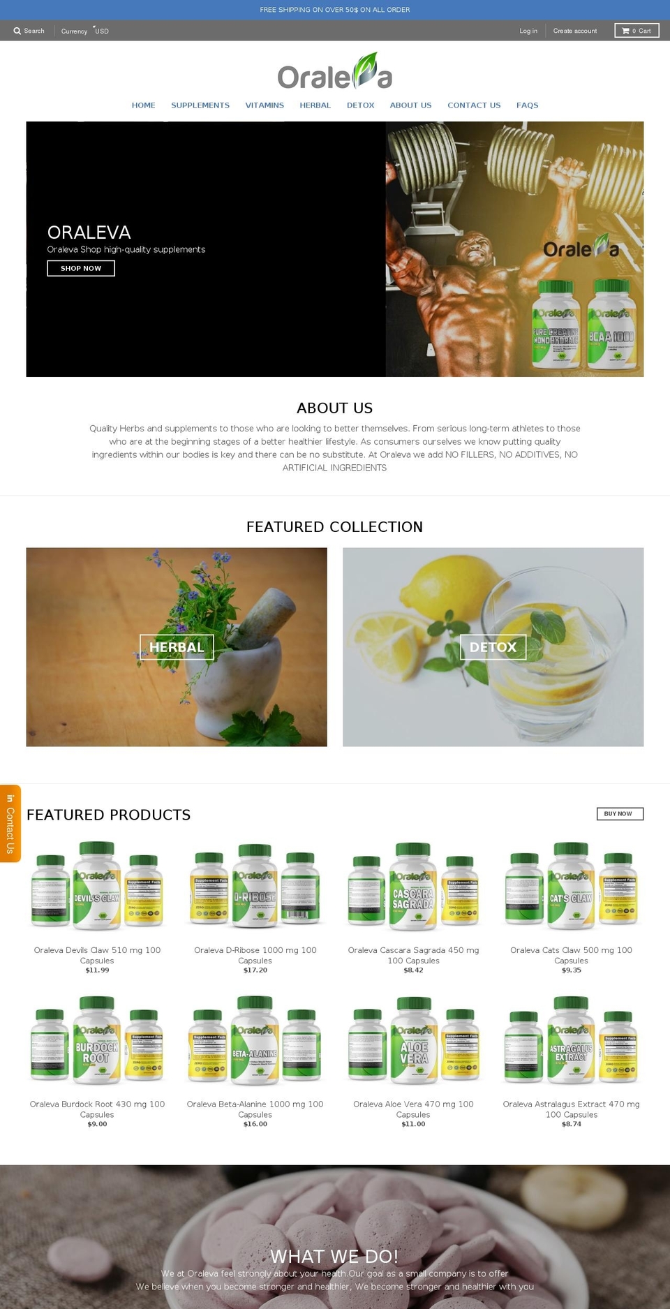 oraleva.com — Shopify storefront screenshot