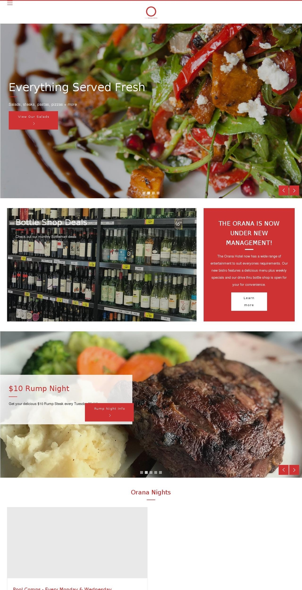 oranahotel.com.au shopify website screenshot