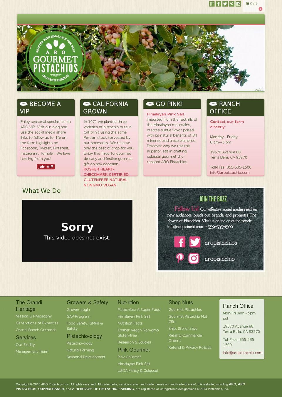 aro-responsive-layout Shopify theme site example orandipistachioranch.com