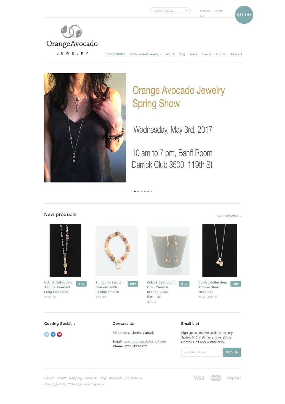 orangeavocado.ca shopify website screenshot