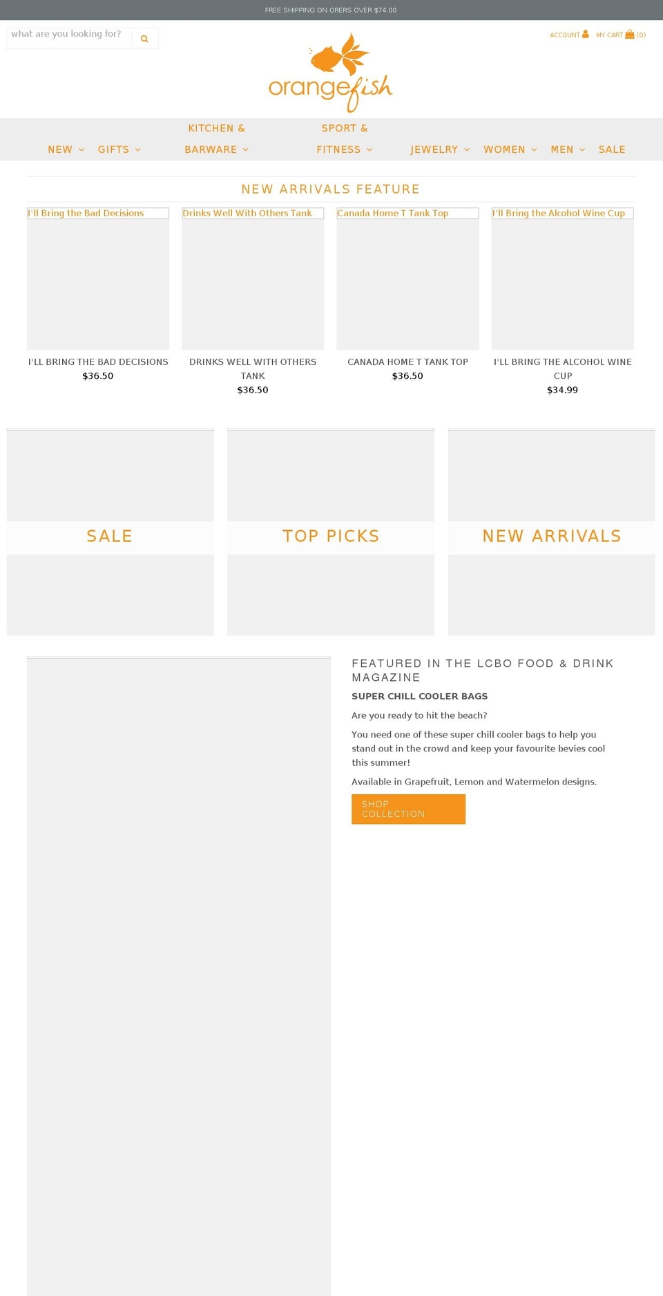 orangefish.ca shopify website screenshot