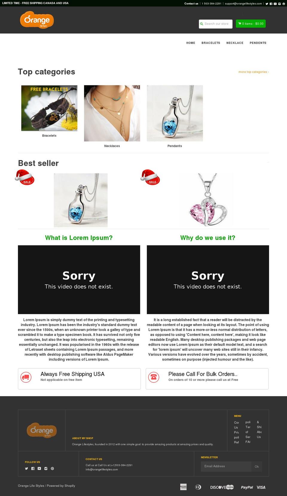 orangejewellery.com — Shopify storefront screenshot