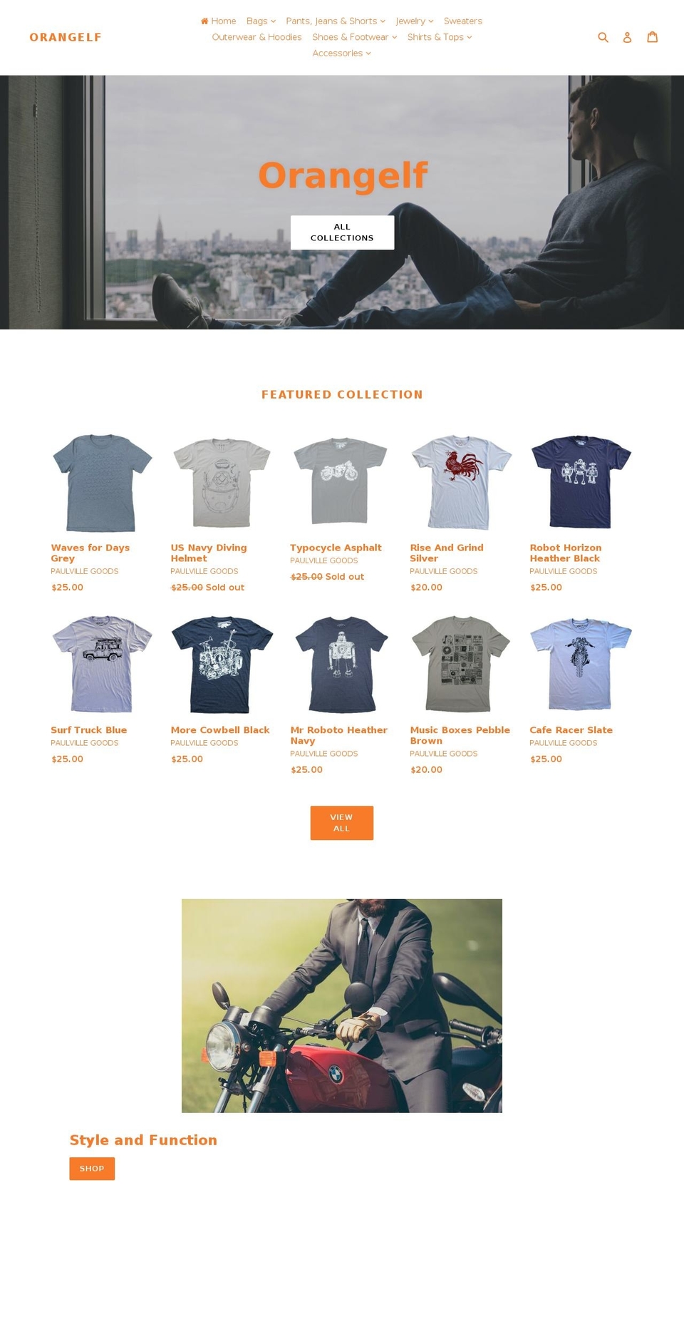 orangelf.com shopify website screenshot