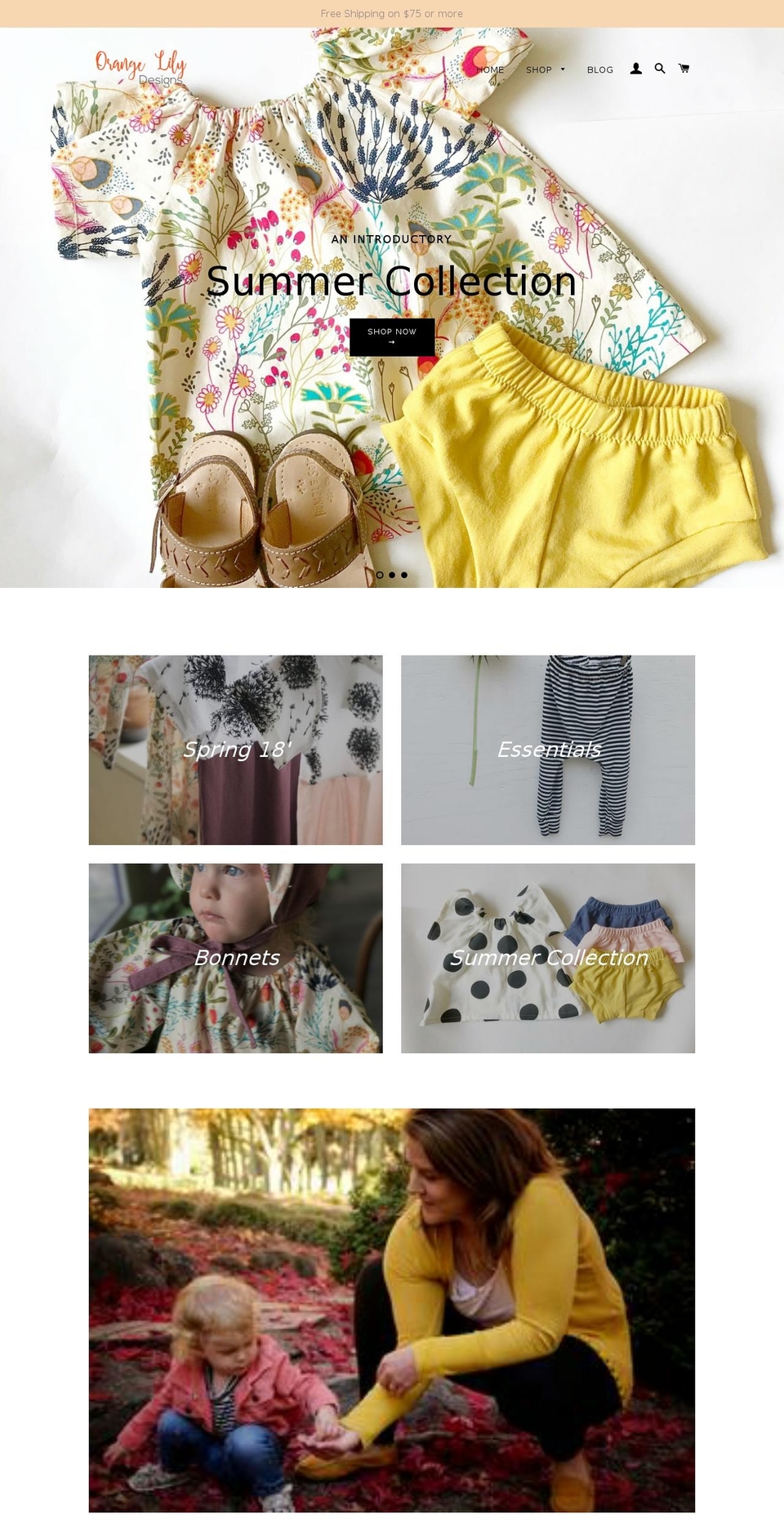 orangelilydesigns.com shopify website screenshot