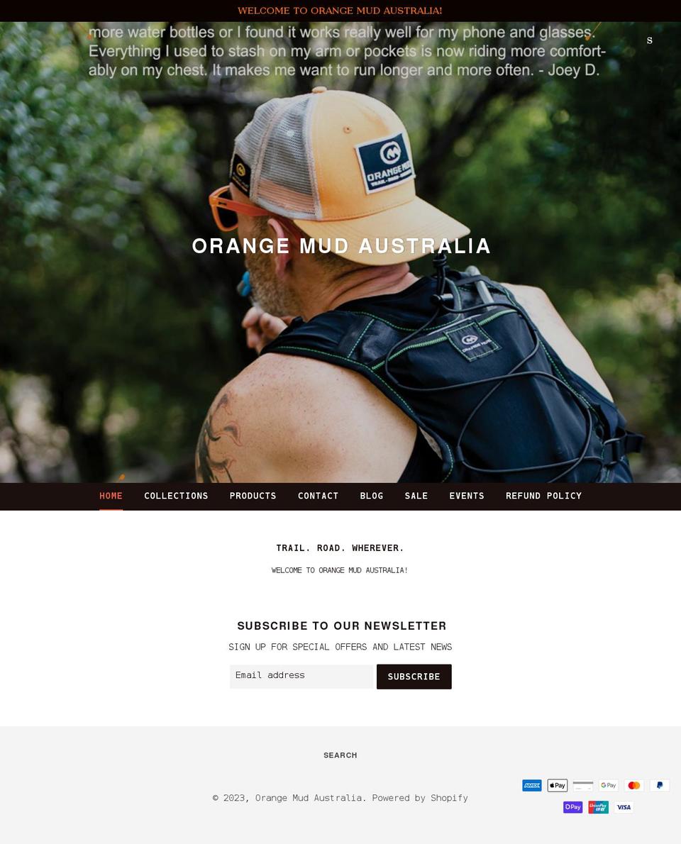 orangemud.com.au shopify website screenshot